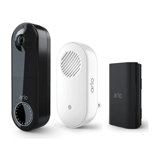 Arlo Essential 無線視訊門鈴 3合1 套裝A (門鈴 + Chime 2 + 充電鋰電池)<br> (AVD2001B + AC2001 + VMA2400)