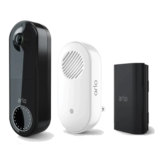 Arlo Essential 無線視訊門鈴 3合1 套裝A (門鈴 + Chime 2 + 充電鋰電池)<br> (AVD2001B + AC2001 + VMA2400)