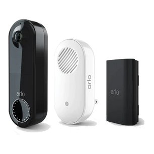 <b>Arlo Essential (AVD2001B + AC2001 + VMA2400)</b><br>無線視訊門鈴 3合1 套裝A<br>(門鈴 + Chime 2 + 充電鋰電池)