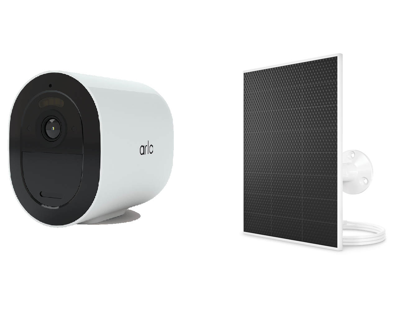<b>Arlo Go 2 (VML2030)</b> <br>LTE / Wi-Fi 無線安全攝影機<br>(內置microSD卡插槽) + 通用太陽能板充電器 (VMA7600)